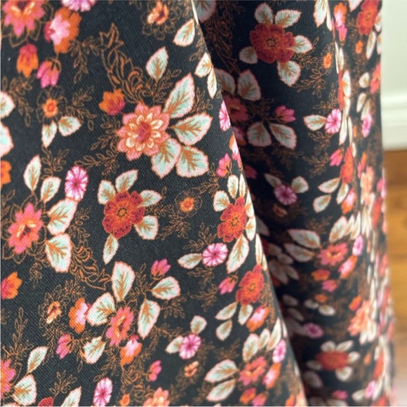 Ramy Brook Black, orange and Red Floral Long Sleeve Dress Sz:XS - Picture 12 of 14